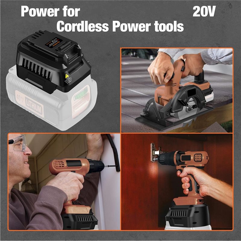 【RECOMENDAR】Battery Adapter Fo - Black+Decker Tool Cordless ulasan dan harga
