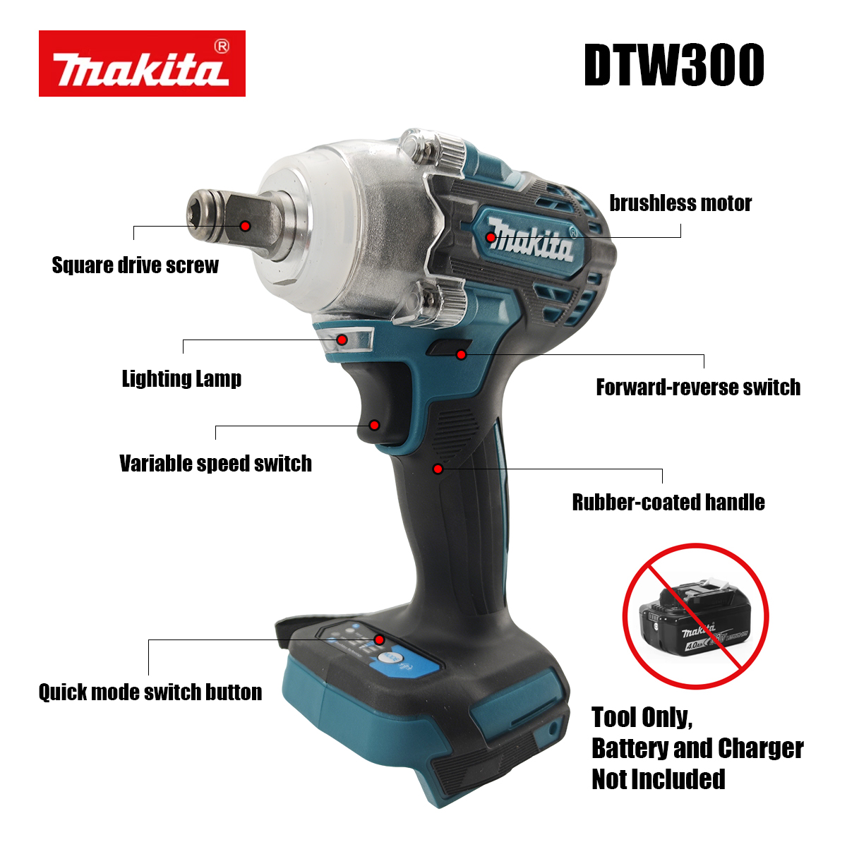 Makita DTW300 Brushless Cordle - Makita Drill Dtw300 ulasan dan harga